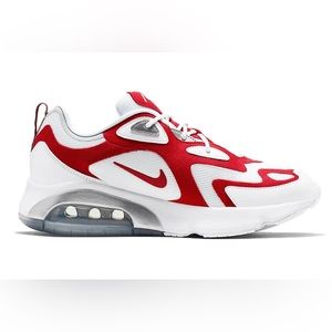 Preowned Men size 11.5 Nike Air Max 200
White University Red